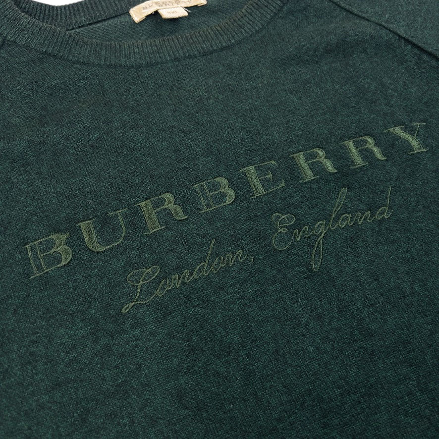 Vintage Burberry Brit Embroidered Jumper in green, photo 5