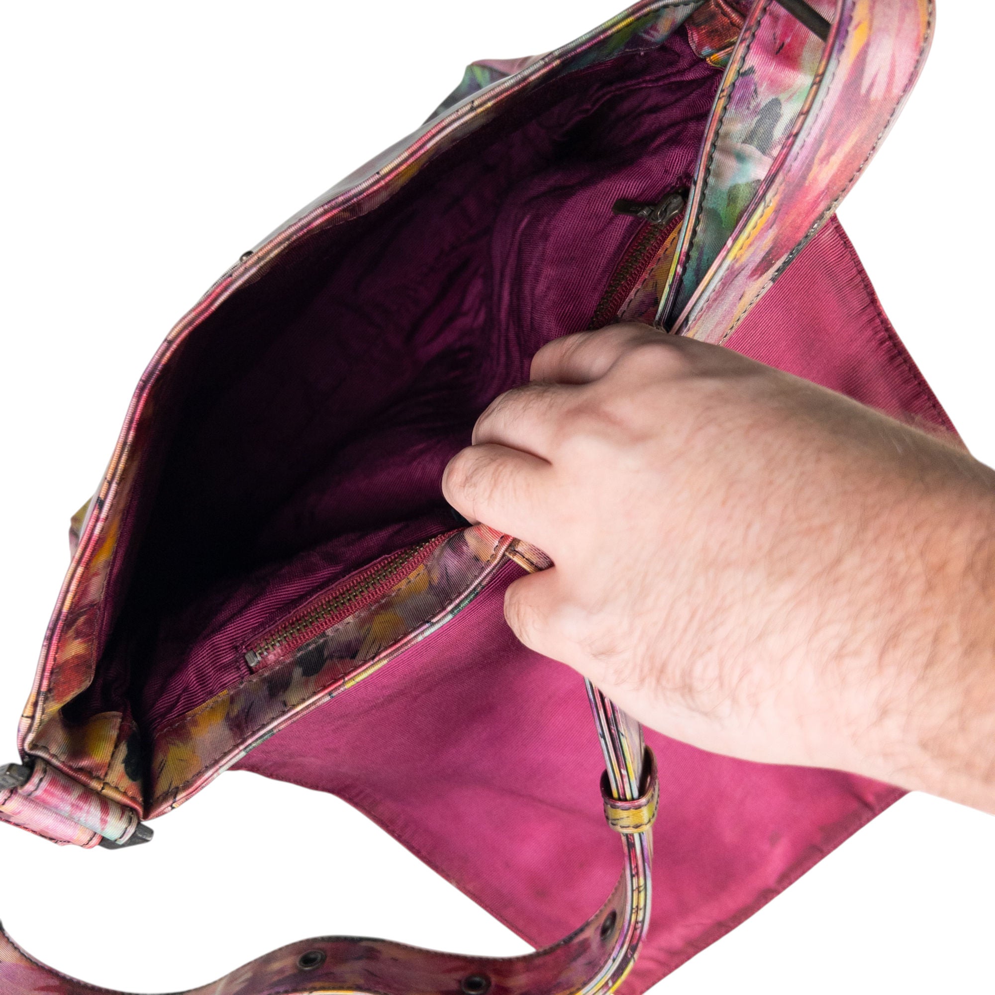 Vintage Jean Paul Gaultier Holographic Feather Shoulder Bag