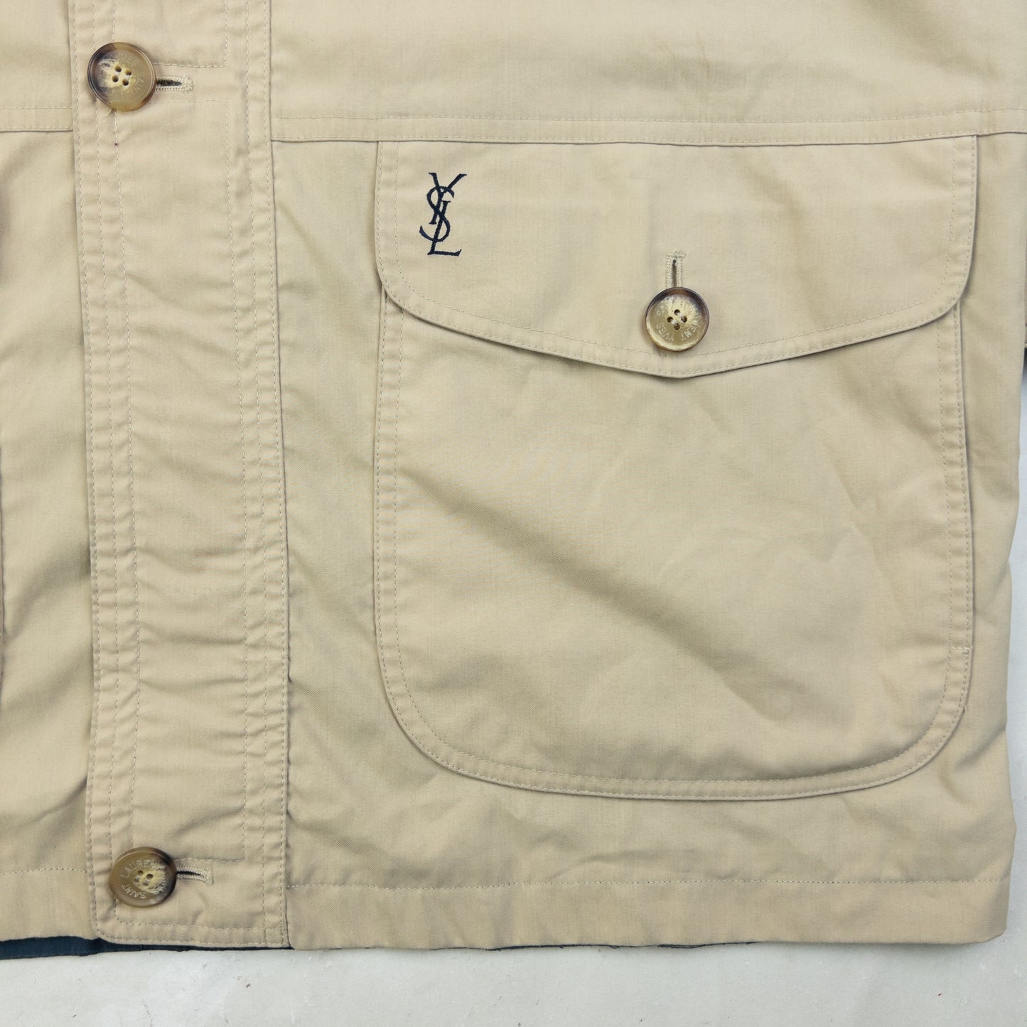 Vintage 90s YSL Yves Saint Laurent Reversible Jacket Size L