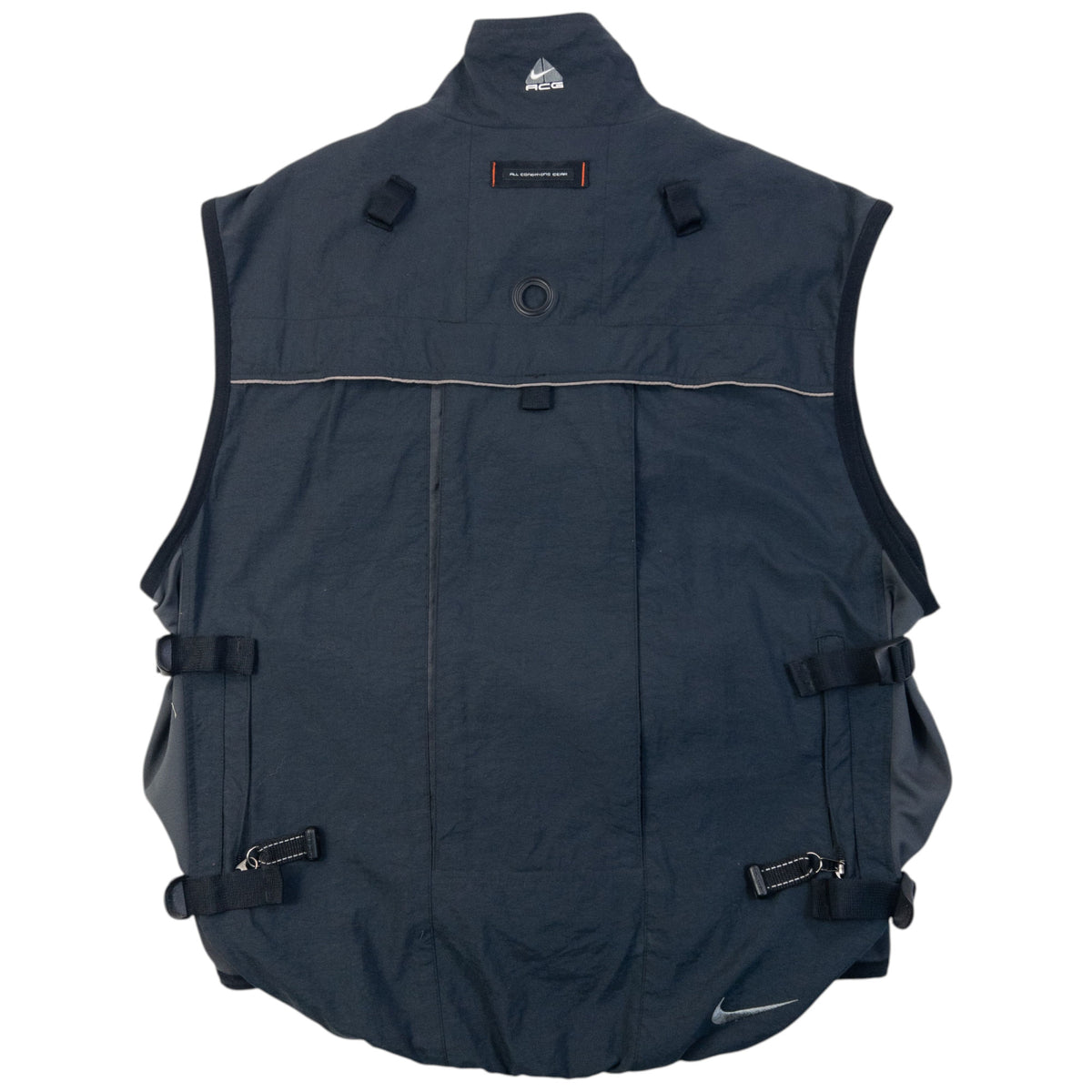 Vintage 2000s Nike ACG Multi Pocket Cargo Vest Gilet in black (polyester), photo 2