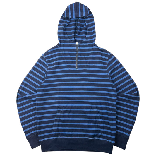 Vintage 2000s Ralph Lauren Striped Q Zip Hoodie Size M