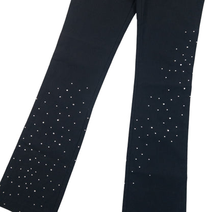 Vintage 90s Moschino Jeans Diamanté Trousers in black, photo 7