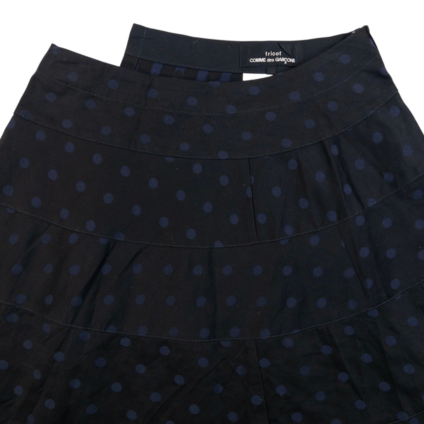 Vintage 2000s Comme Des Garçons Tricot Polka Dot Asymmetric Skirt Womens Size W27