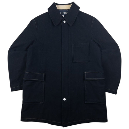 Vintage Armani Jeans Zip Up Wool Jacket Size M