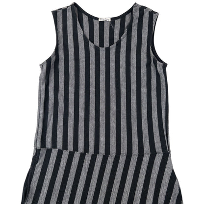 Vintage 90s Yohji Yamamoto Striped Maxi Dress Womens Size M
