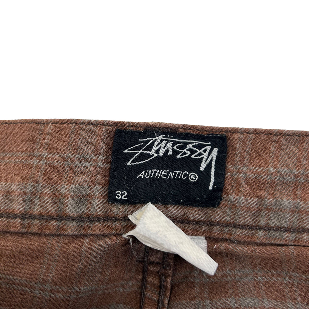 Vintage Stussy Check Pattern Trousers Size W32