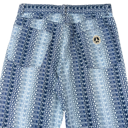 Vintage 2000s Moschino Jeans Monogram Fade Denim Jeans Size W30