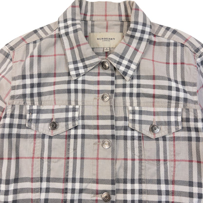 Vintage Burberry Nova Check Button Up Jacket Womens Size M