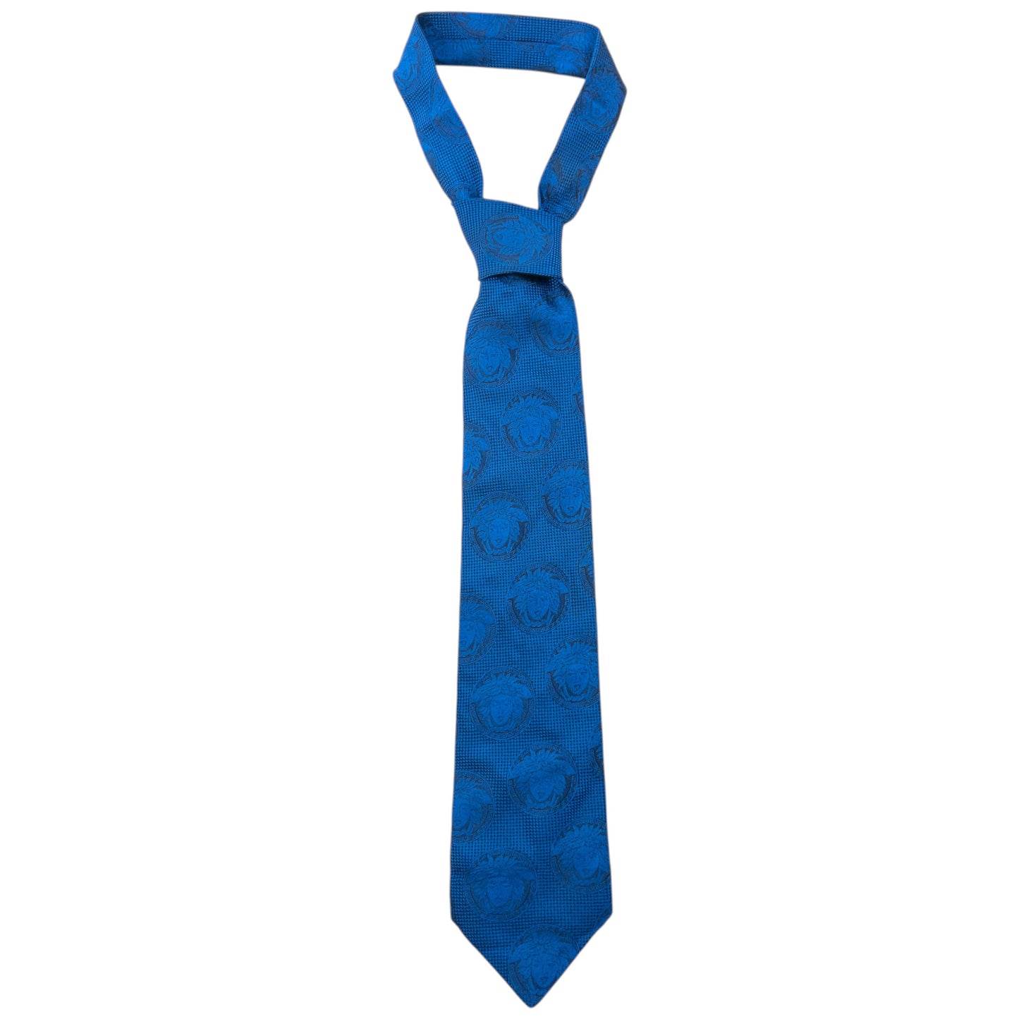 Vintage 90s Gianni Versace Medusa Monogram Silk Tie