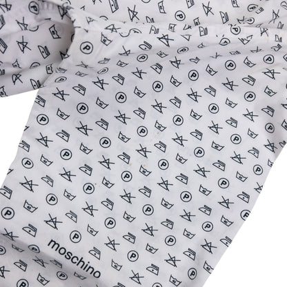 Vintage Moschino Jeans Monogram Washing Icon Button Up Shirt Size L