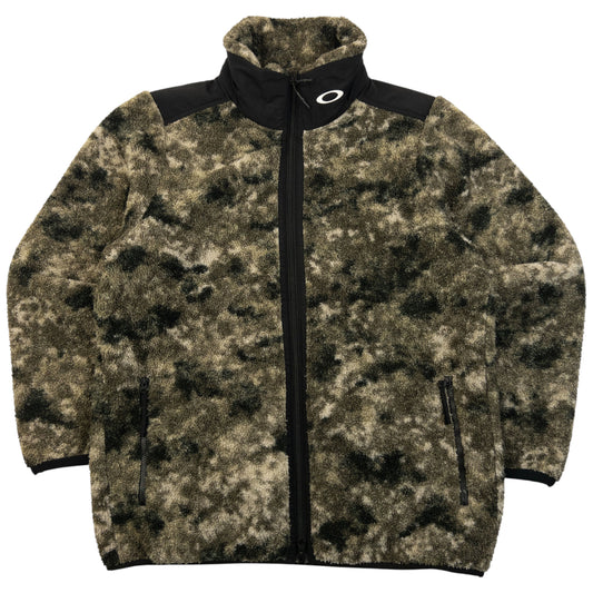Oakley Zip Up Camo Fleece Jacket Size S