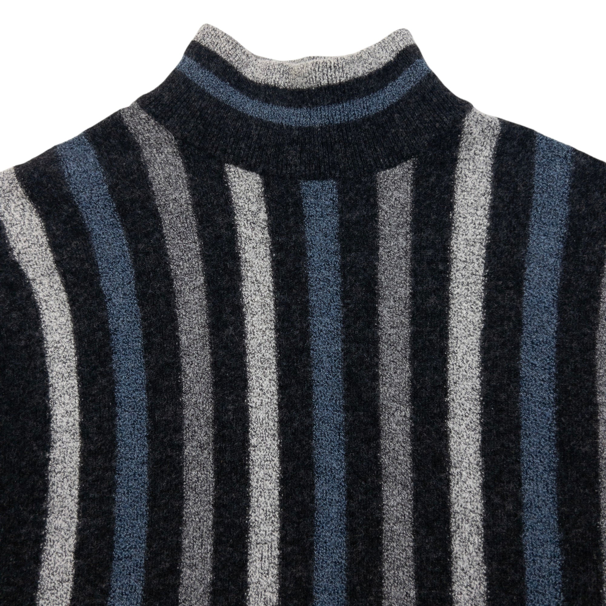 Vintage Burberry Wool Striped Turtleneck Jumper Size M