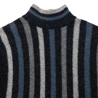 Vintage Burberry Wool Striped Turtleneck Jumper Size M