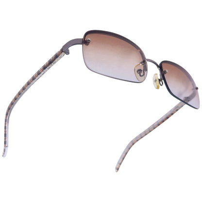 Vintage Burberry Nova Check Rimless Sunglasses