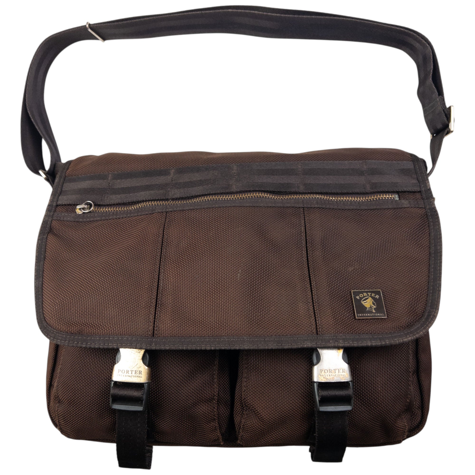 Vintage Porter International Crossbody Satchel Bag