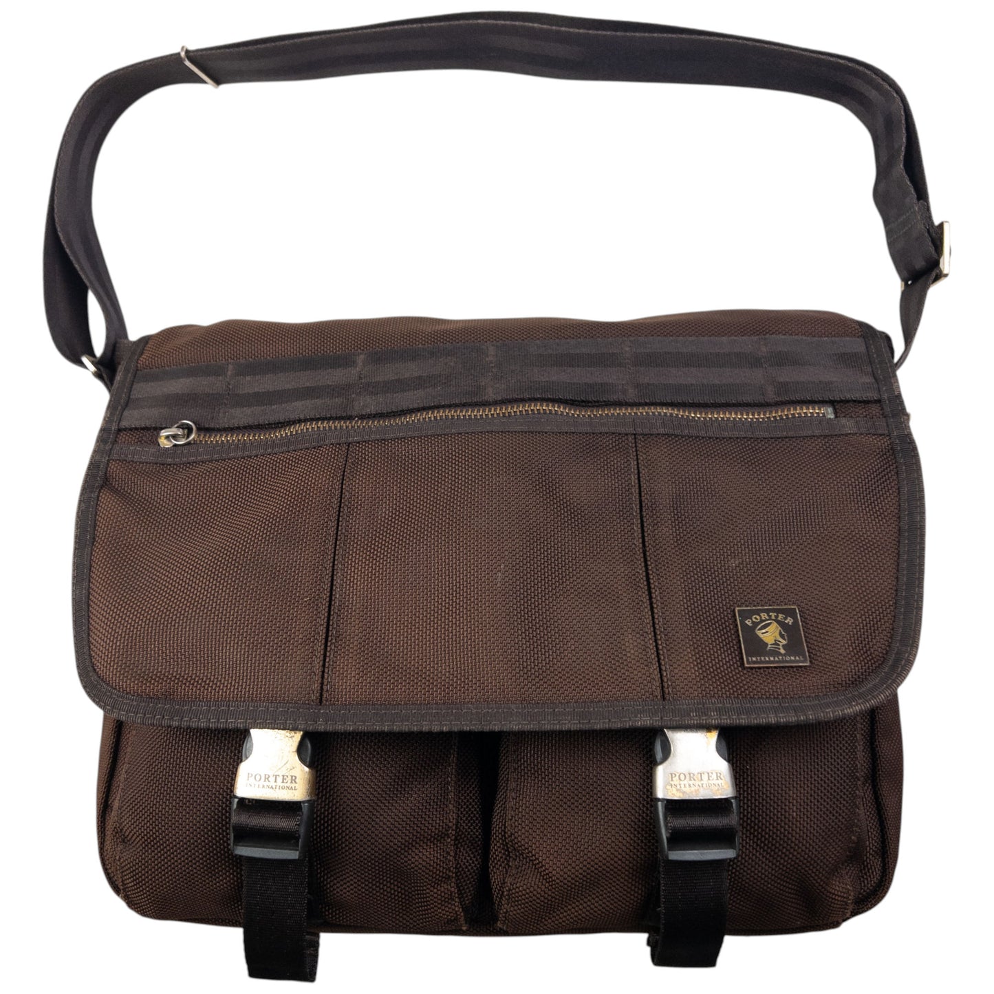 Vintage Porter International Crossbody Satchel Bag