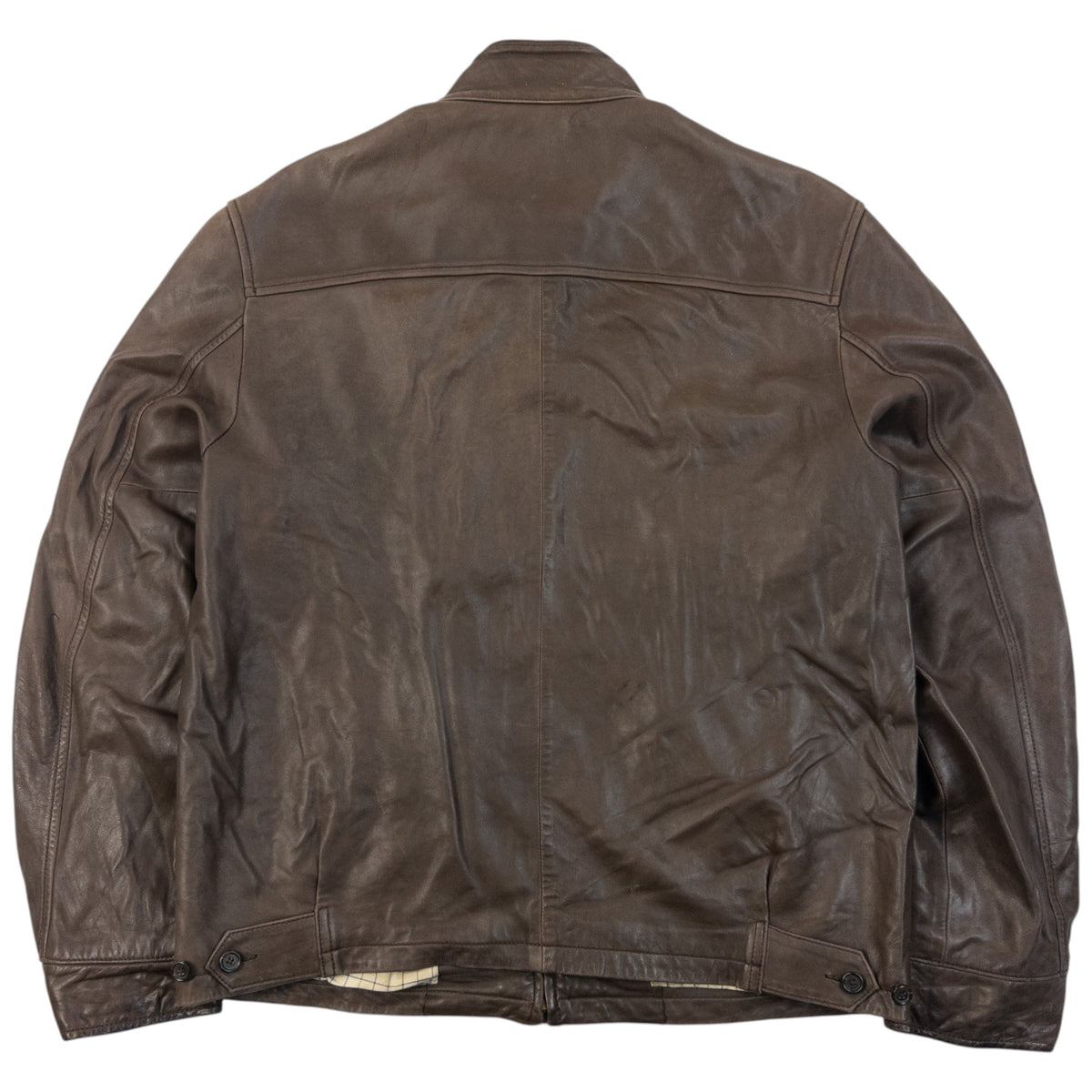 Vintage 2000s Polo Ralph Lauren Zip Up Leather Jacket Size M