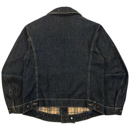 Vintage 2000s Burberry Button Up Denim Jacket Womens Size S