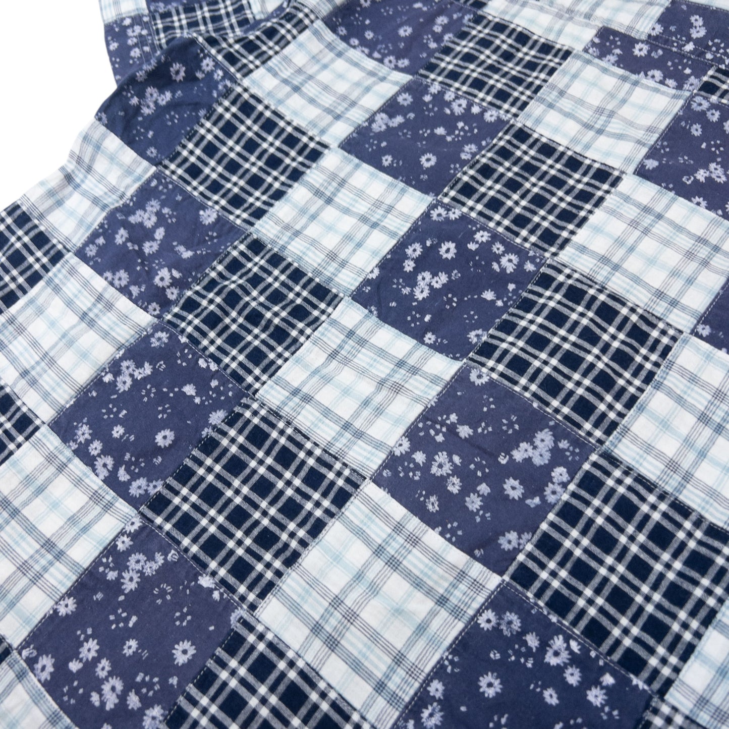 Vintage PPFM Patchwork Short Sleeve Button Up Shirt Size M