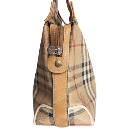 Vintage 80s Burberry Nova Check Leather Crossbody Bag