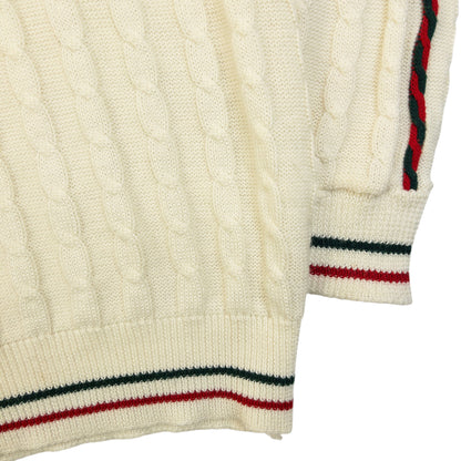 Vintage 80s Gucci Cable Knit Jumper Womens Size M