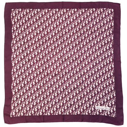 Vintage 2000s Dior Monogram Pixel Silk Scarf in red, photo 2