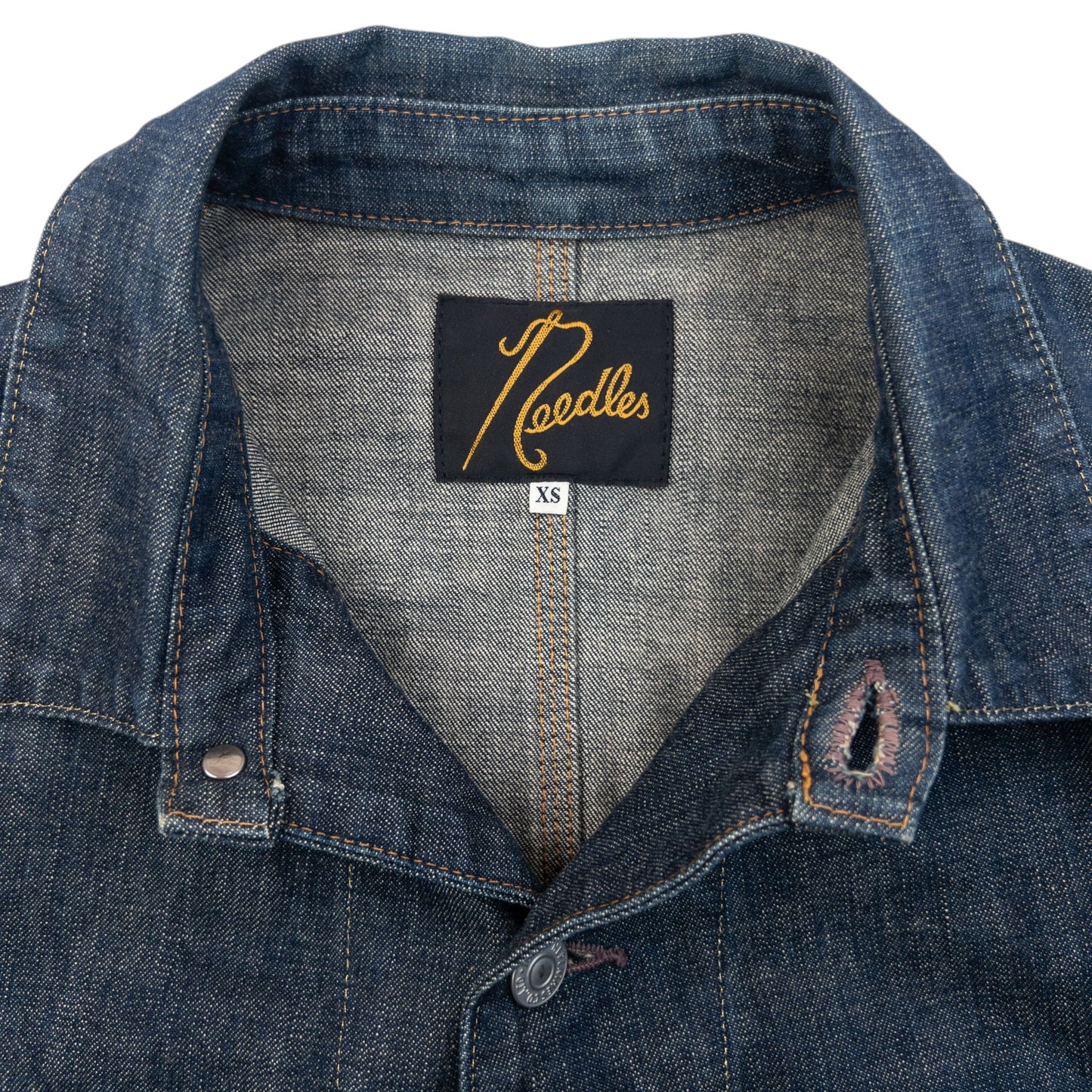 Vintage 90s Needles Button Up Denim Jacket Size XS