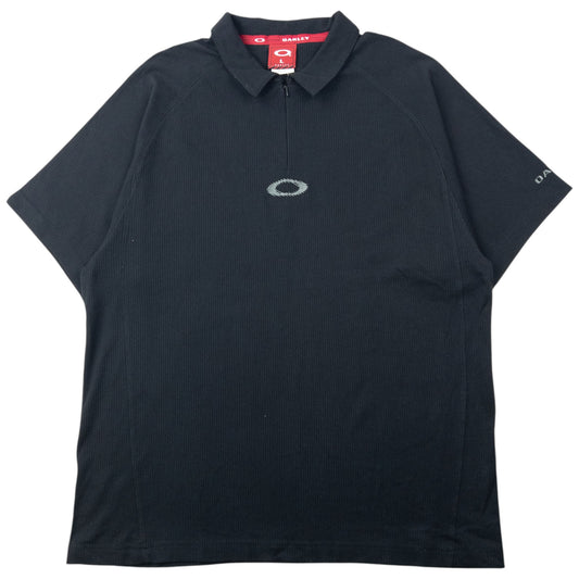 Vintage 90s Oakley Q Zip Polo Shirt Size L
