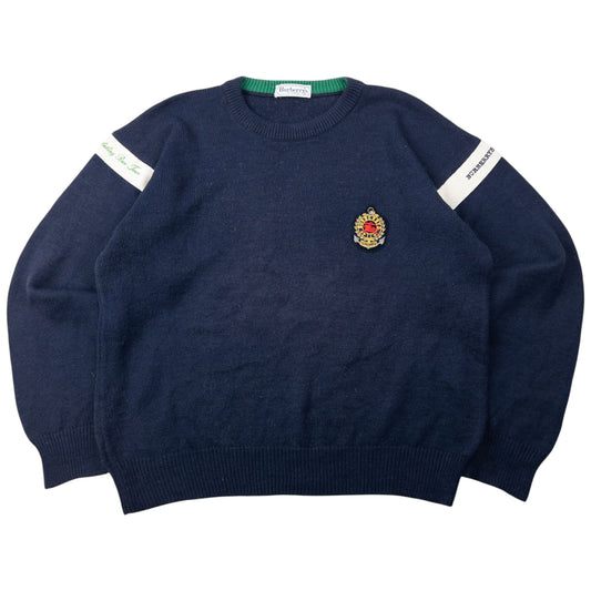 Vintage 90s Burberry Sailing Race Team Jumper Size M