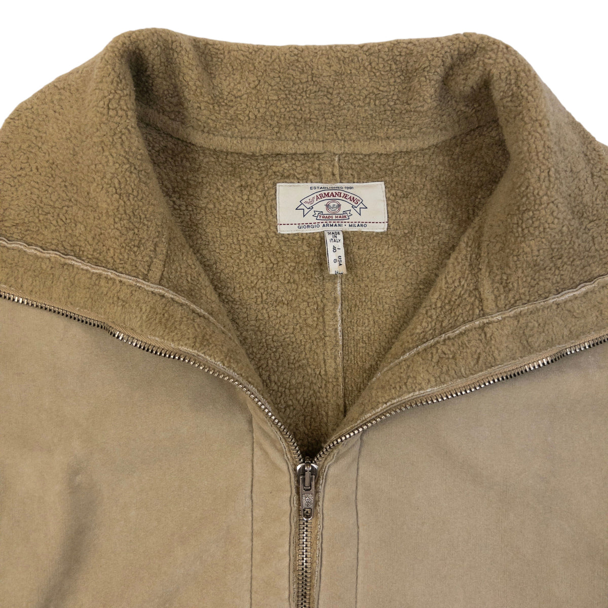 Vintage 90s Armani Jeans Fleece Lined Jacket Size M