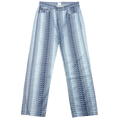 Vintage 2000s Moschino Jeans Monogram Fade Denim Jeans Size W30