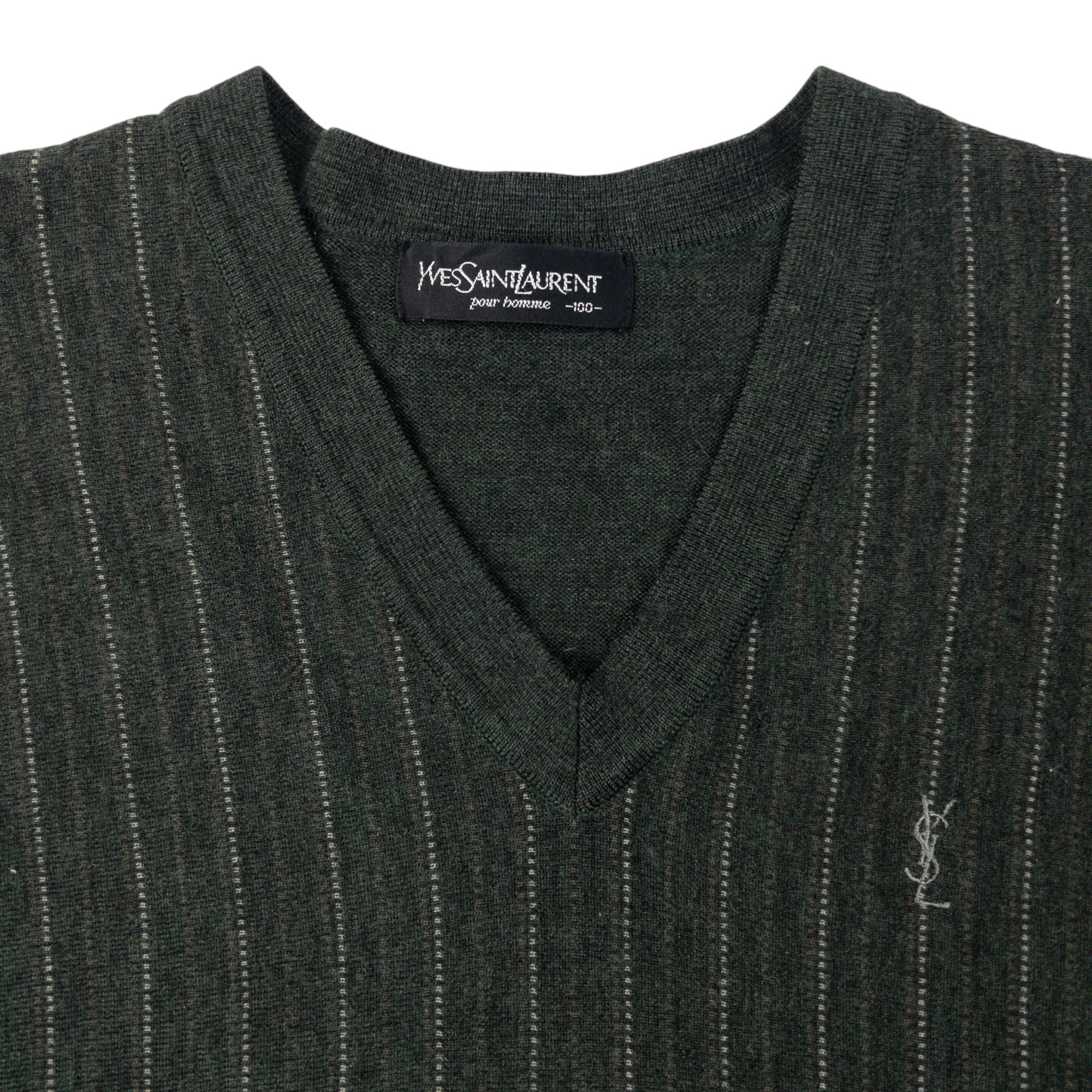 V Neck Ysl Jumper Ysl Sweater Mens Store