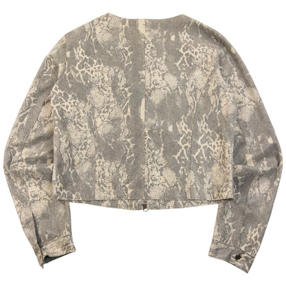 Vintage 2000s Armani Jeans Snakeskin Pattern Jacket & Trousers Set Womens Size L