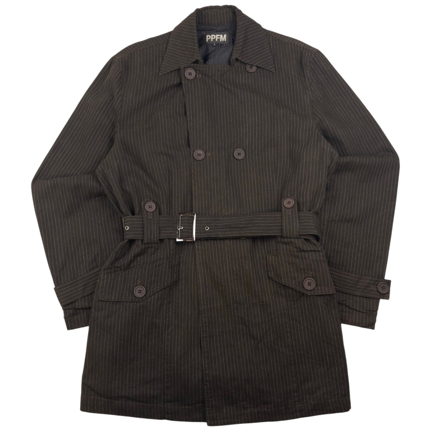 Vintage PPFM Belted Button Up Jacket Size L