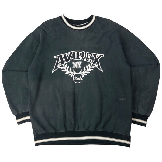 Vintage AVIREX NY USA Embroidered Sweatshirt Size XL