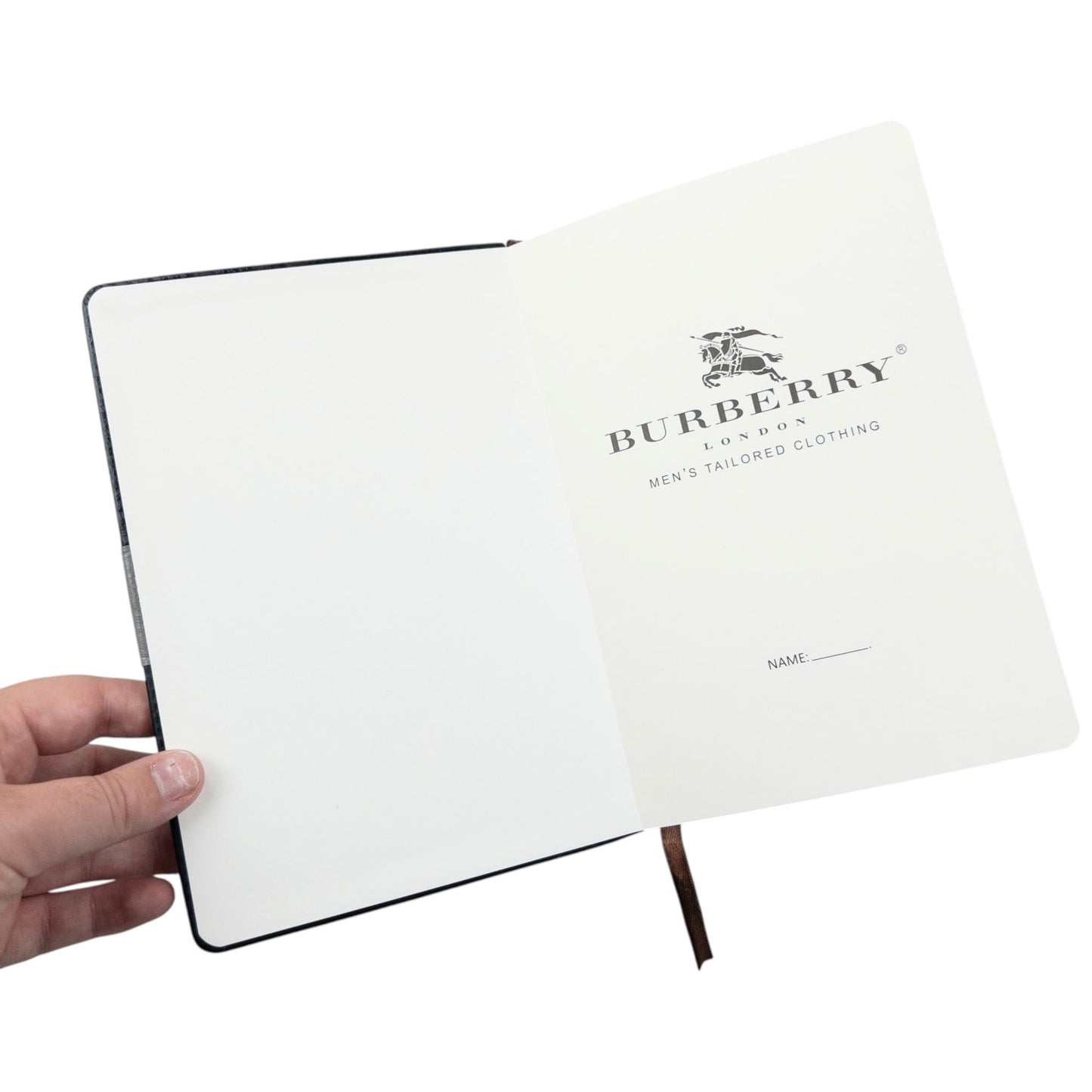 Vintage 2000s Burberry Leather A5 Notebook
