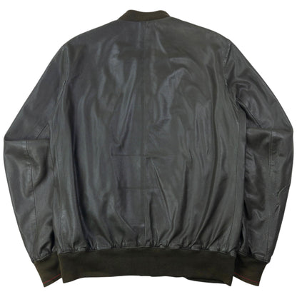 Vintage 2000s Gucci By Tom Ford Leather Bomber Jacket Size M