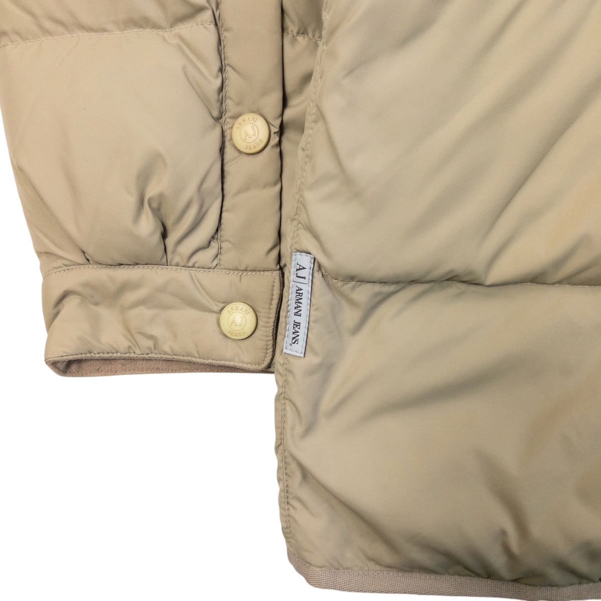 Vintage 2000s Armani Jeans Button Up Puffer Jacket Size XL