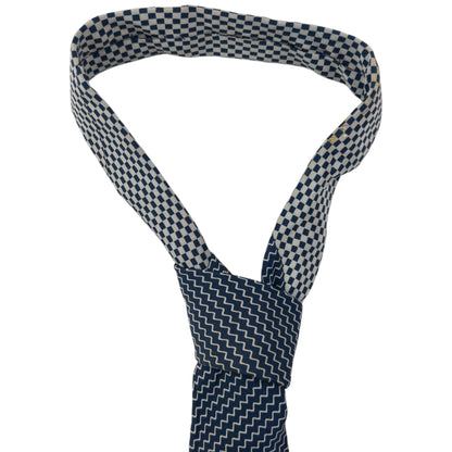 Vintage 90s Issey Miyake Zig Zag Pattern Silk Tie