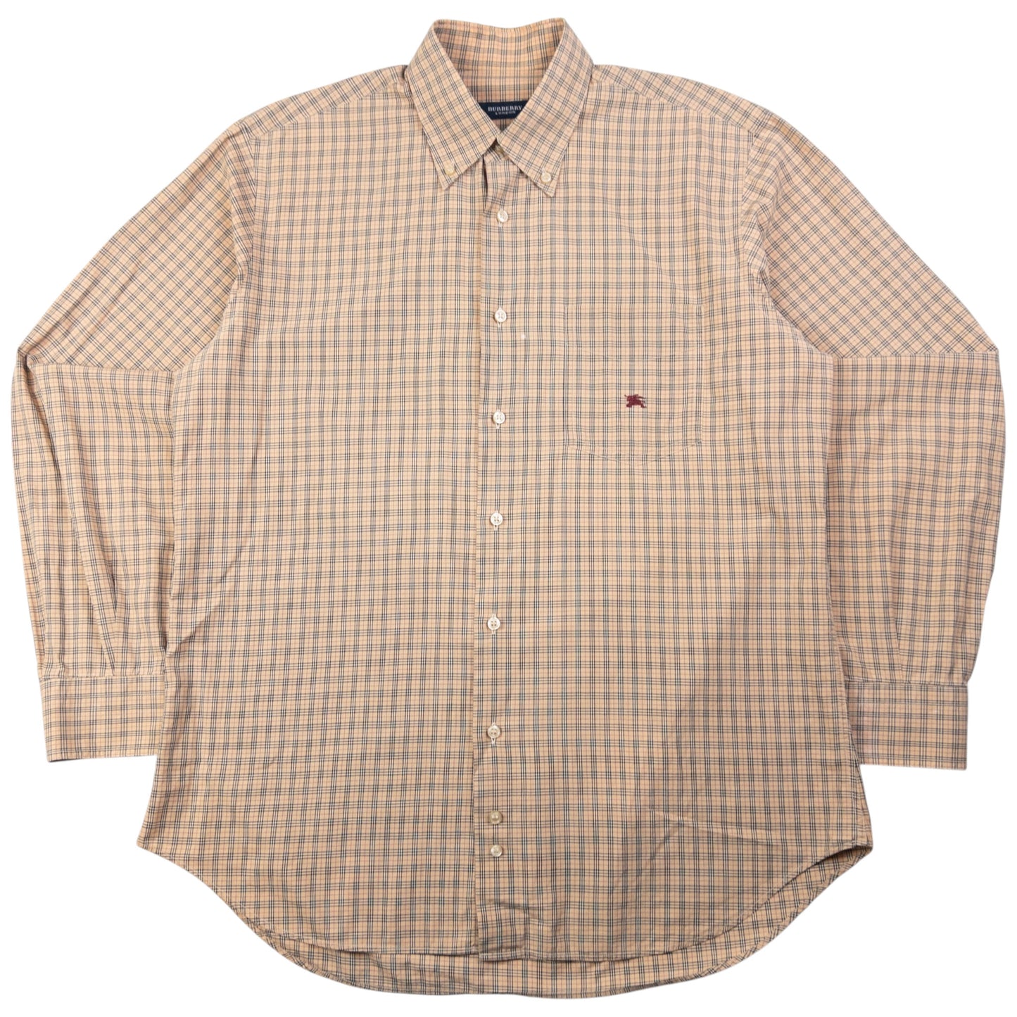 Vintage Burberry Nova Check Long Sleeve Button Up Shirt Size M