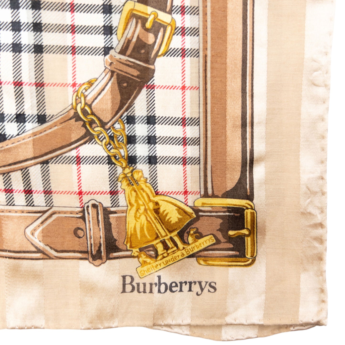 Vintage 90s Burberry Nova Check Silk Scarf