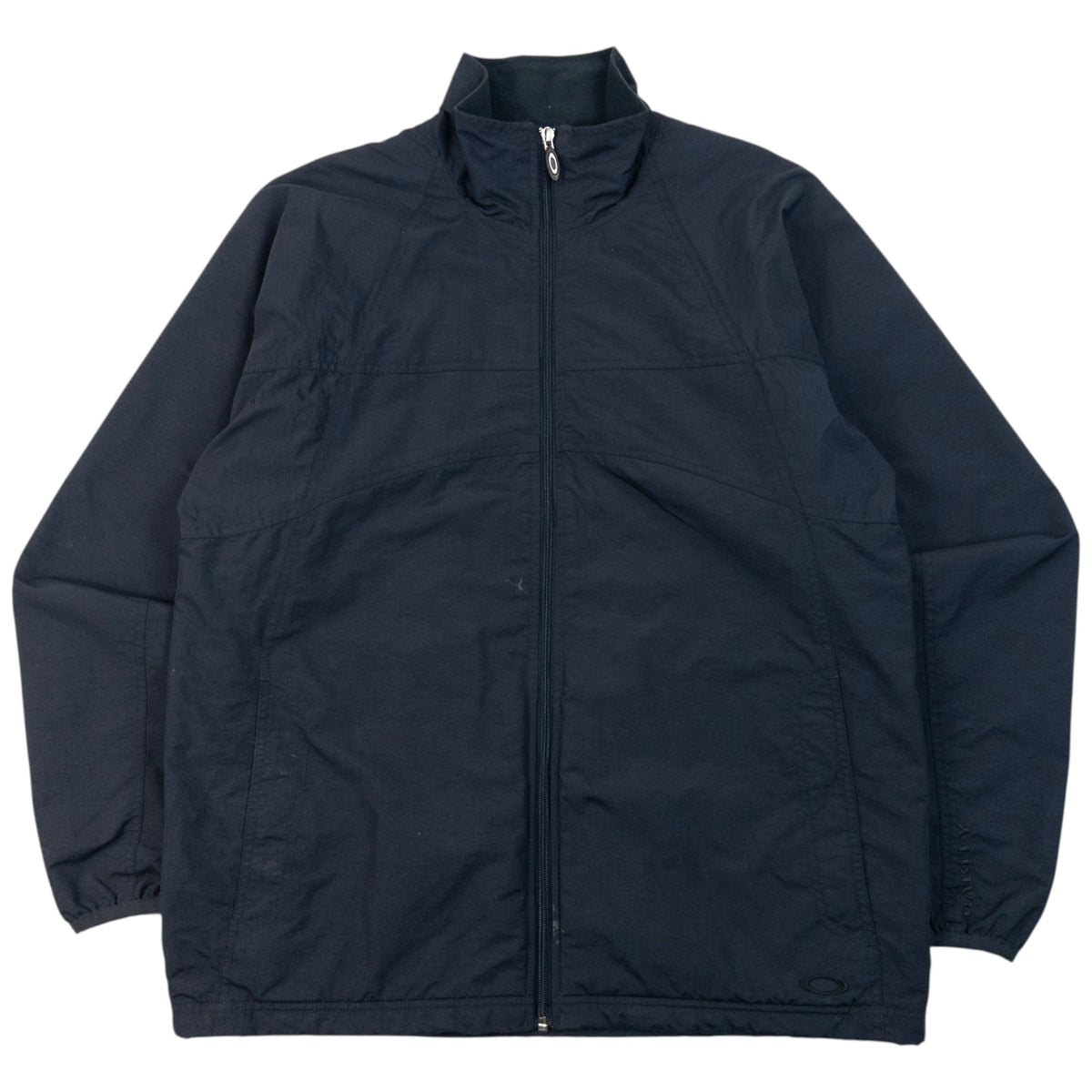 Vintage 2000s Oakley Fleece Lined Jacket in navy, embroidered logo details