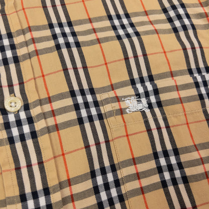Vintage Burberry Nova Check Long Sleeve Button Up Shirt Size M