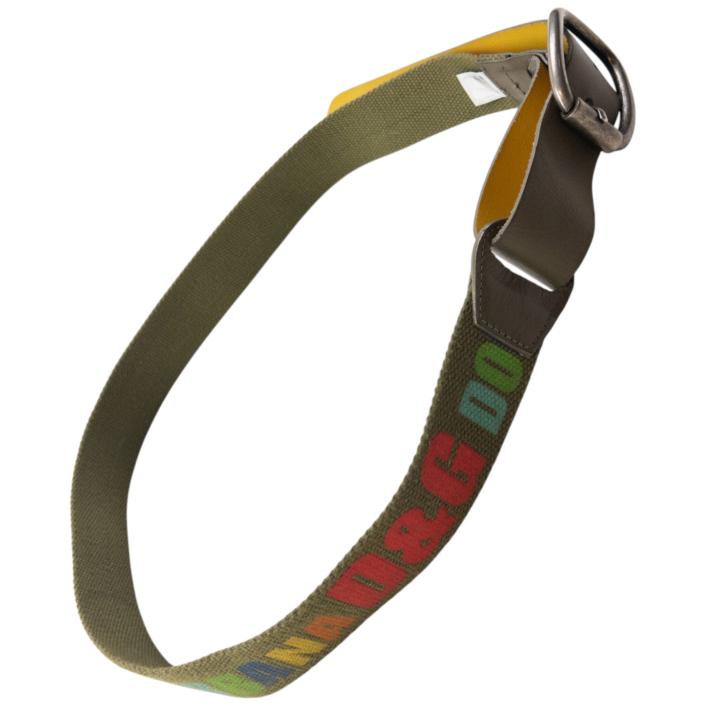 Vintage 2000s Dolce & Gabbana Rainbow Print Belt Size XL