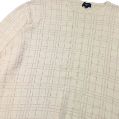 Vintage 2000s Burberry Golf Nova Check Silk Cashmere Jumper Size XXL