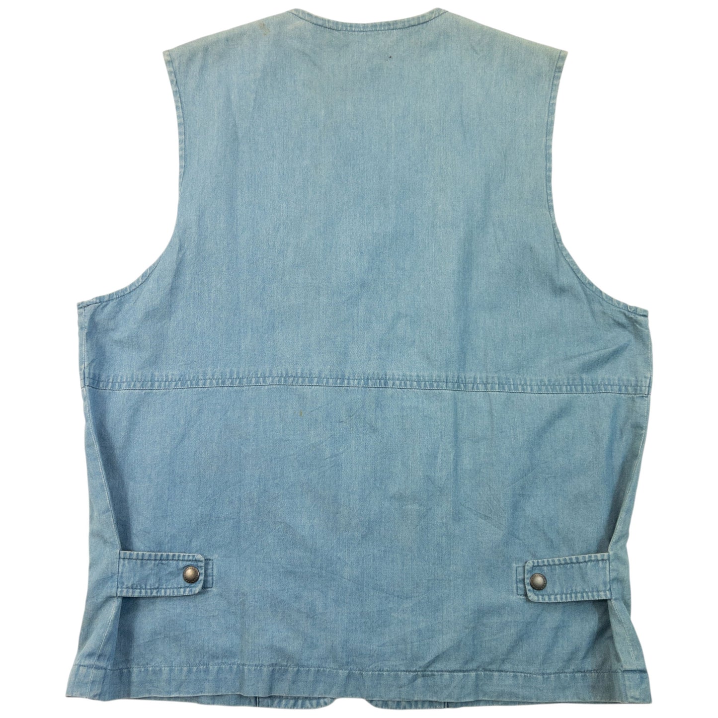 Vintage 2000s Burberry Denim Gilet Cargo Vest Size XS
