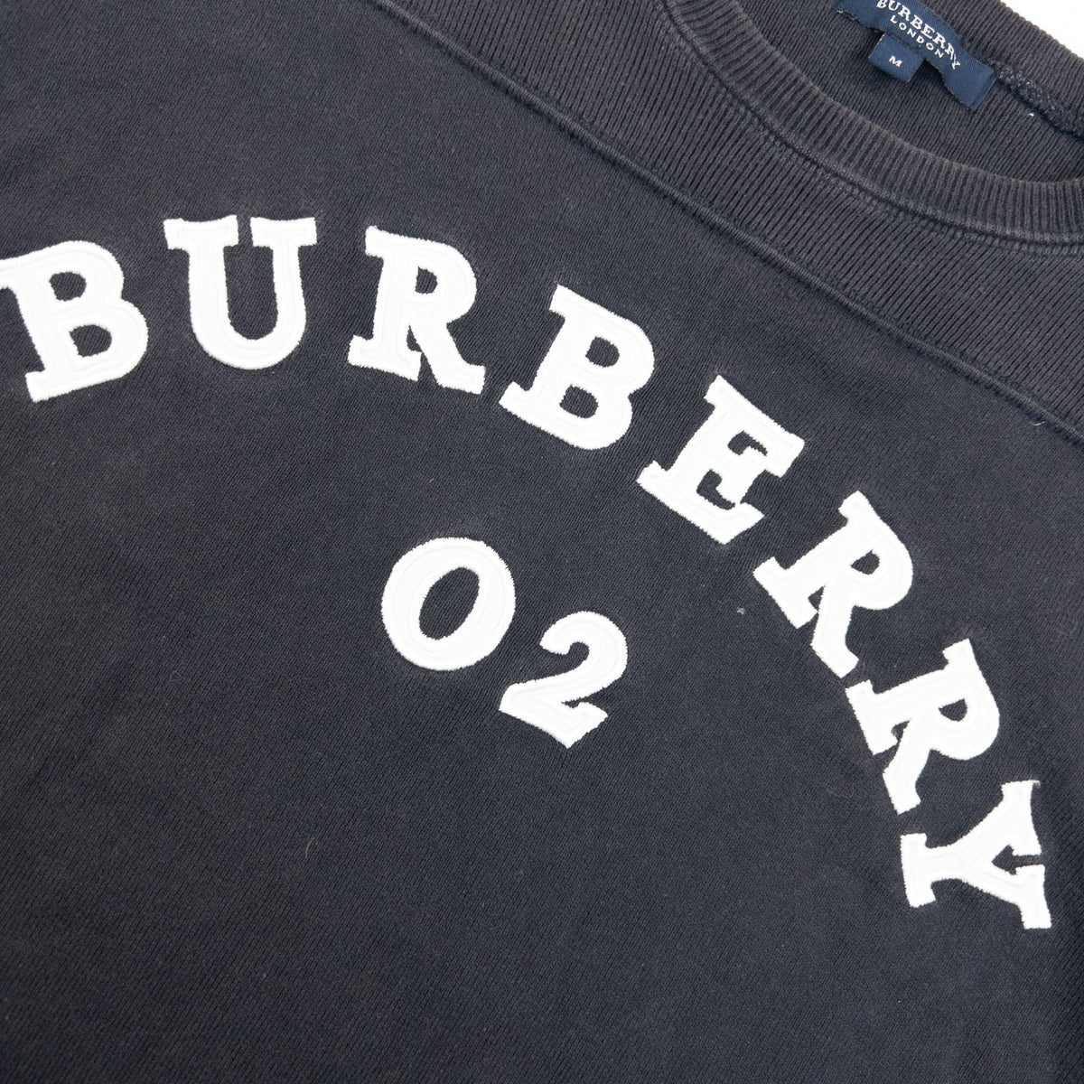 Vintage 2000s Burberry Embroidered 02 Sweatshirt in navy (cotton), photo 5