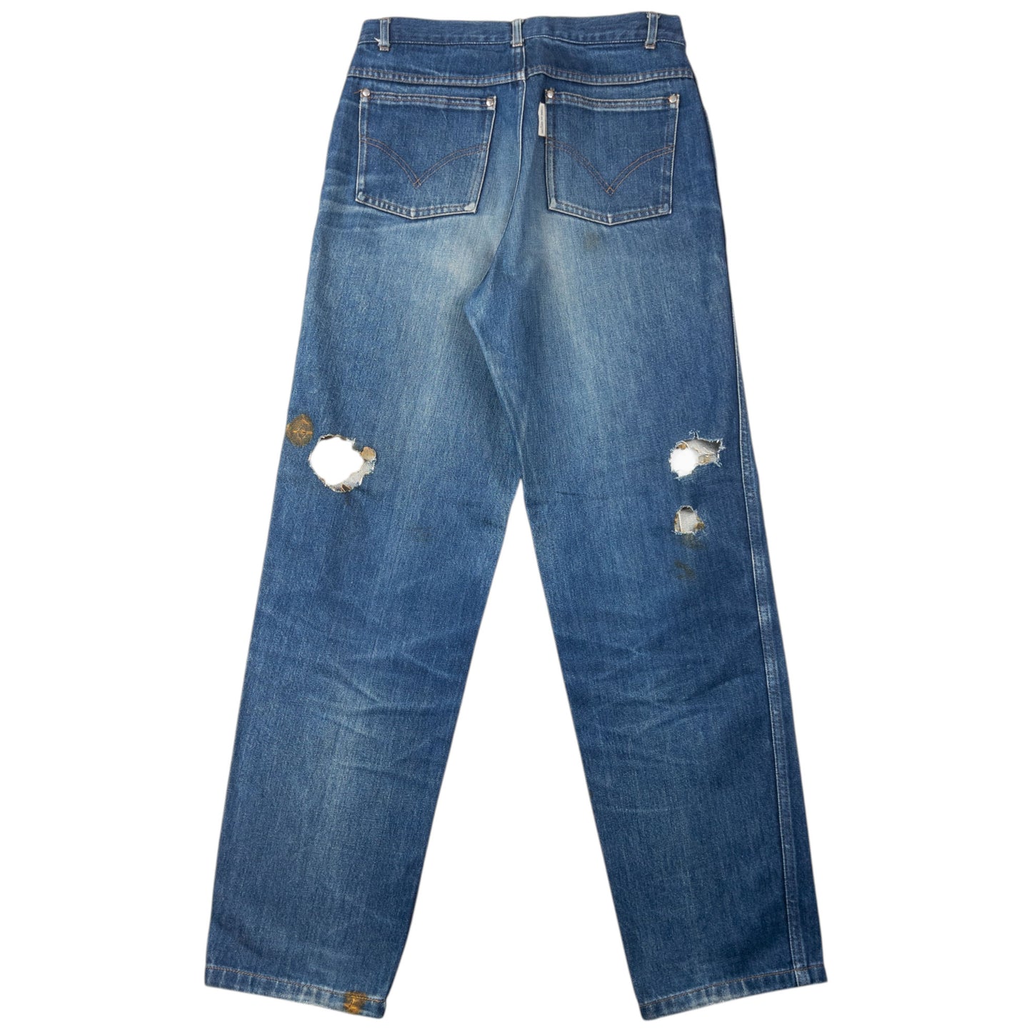 Vintage 90s Comme Des Garçons HOMME Distressed Denim Jeans Size W29