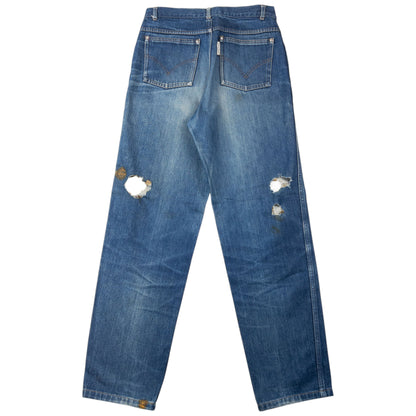 Vintage 90s Comme Des Garçons HOMME Distressed Denim Jeans Size W29