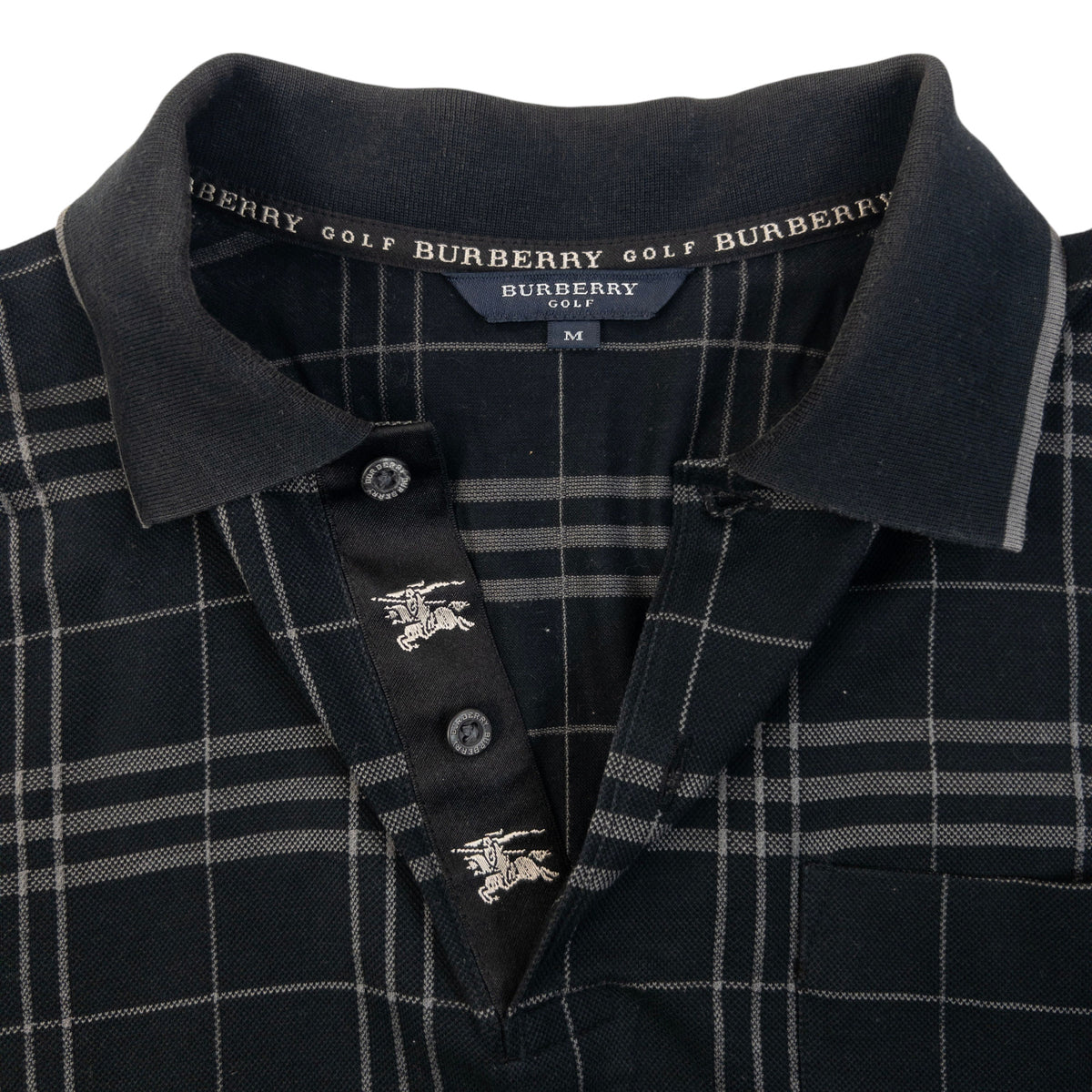 Vintage 2000s Burberry Golf Nova Check Polo Shirt Womens Size M